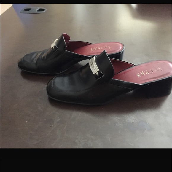 Lauren Ralph Lauren Slide Mules Black Exterior - Picture 4 of 5